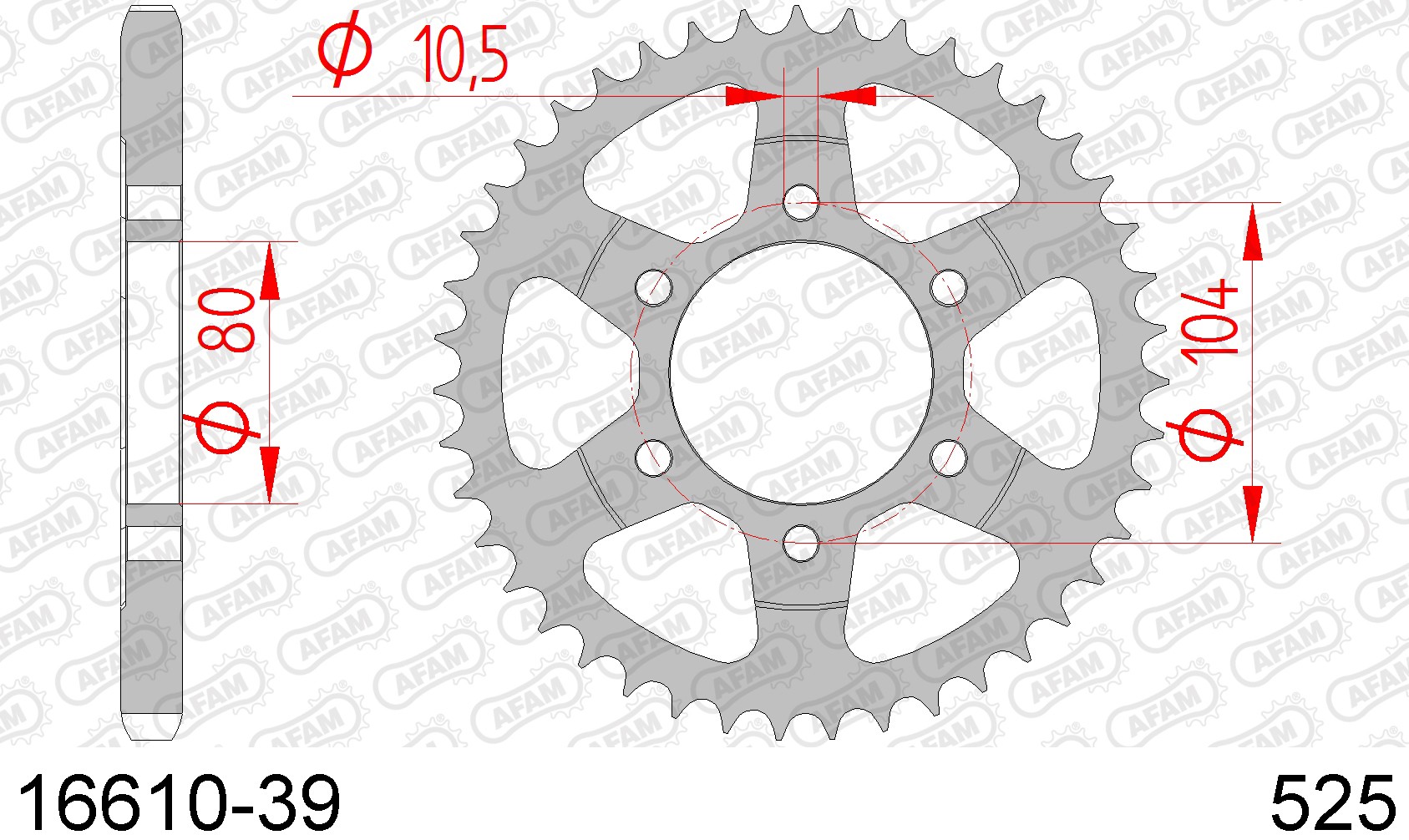 16610-39 звезда задняя KAWASAKI ZX 10 R ZX 1000, KLZ, KAWASAKI Z