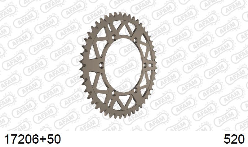 17206+50 звезда задняя KAWASAKI KLX 300, KAWASAKI KX 250, 400